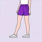 long purple shorts image